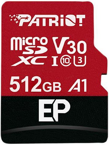 

Карта памяти Patriot microSDXC EP Series PEF512GEP31MCX 512GB (с адаптером)