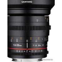 Объектив Samyang 20mm T1.9 ED AS UMC для Canon M