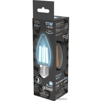 Светодиодная лампочка Gauss Filament Свеча 11W 830lm 4100К Е27 LED 1/10/50 103802211