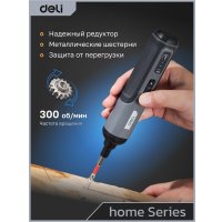 Электроотвертка Deli DC161 (с 1-им АКБ, кейс)
