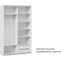 Шкаф-купе Трия Оскар Тиффани Т2 1400 282725 (серебро/белый снег/белый софт)