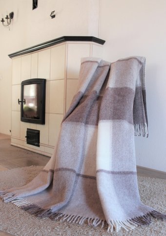 Плед Klippan-Saule Песочный меланж 170х210