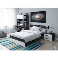 Кровать PROxSON Milton 90x200 (черный/белый)