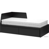 Кровать Ikea Флекке 200x80 (черно-коричневый, осванг жесткий) 394.280.63