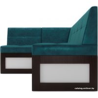 Угловой диван Мебель-АРС Нотис левый 207x82x132 (сине-зеленый Star Velvet 43 Black Green)