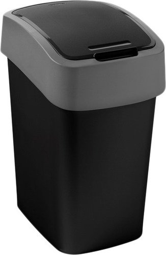 Мусорное ведро Curver Flip Bin (9 л, черный/серый)