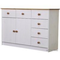Комод Диприз Ром 2 двери 6 ящиков Д 1348.1 (белый воск/антик)
