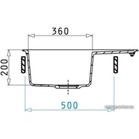 Кухонная мойка Pyramis Alinia 1B 1D (65x51, графит)