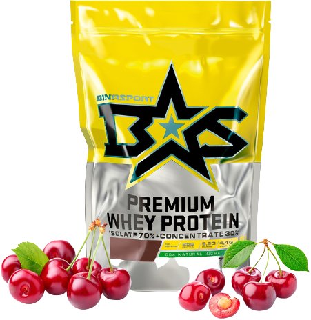 

Протеин сывороточный (изолят) Binasport Premium Whey Protein (750г, вишня)