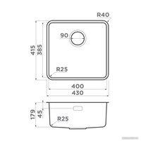 Кухонная мойка Omoikiri Omi 43-U/I-GB Ultra (графит)