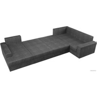 П-образный диван Лига диванов Майами П 93 правый (рогожка серый)