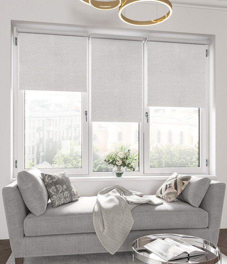 

Рулонные шторы Legrand Блэкаут Кристалл 120x175 (серый)