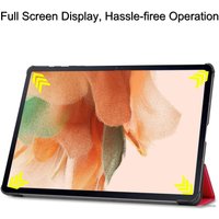 Чехол для планшета JFK Smart Case для Samsung Galaxy Tab S7 FE/ Tab S7 Plus/ Tab S8 Plus (красный)