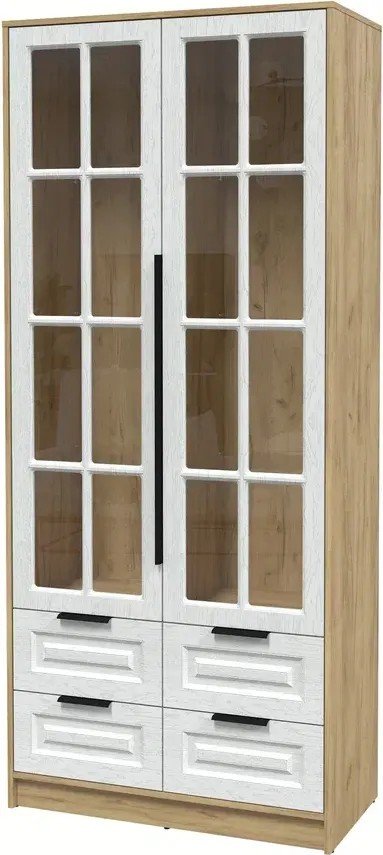 

Шкаф-витрина Интерлиния Концепт КТ-ШВ2 Деко (дуб золотой/дуб полярный)