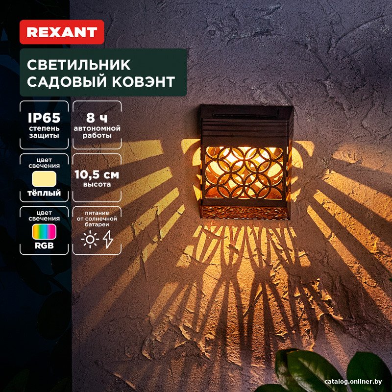 Уличный настенный светильник Rexant Ковэнт 602-2417