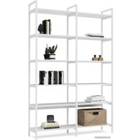 Стеллаж Crafto Симпл Плюс Лофт 01 1250x320x1900 (белый)