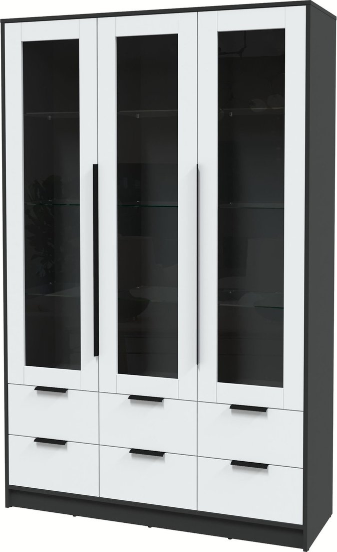 

Шкаф-витрина Интерлиния Концепт КТ-ШВ3 (белый платинум/антрацит)