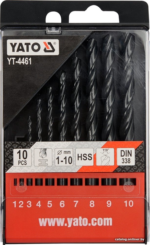 Набор сверл Yato YT-4461 (10 предметов)