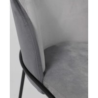 Стул AksHome Oswald (серый велюр HLR-21/светло-серый велюр HLR-19/черный)