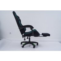 Игровое (геймерское) кресло Calviano 1584 (велюр, черный/зеленый)