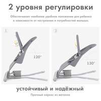 Шезлонг Nuovita Pulito PL2 (серый) в Гомеле