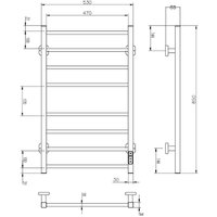 Полотенцесушитель Roxen Square BK-109SW-8T 11050-5385W (белый)