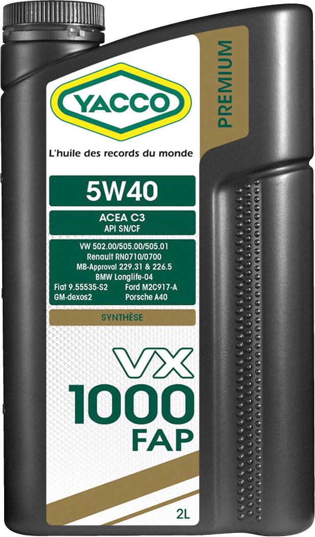 

Моторное масло Yacco VX 1000 FAP 5W-40 2л