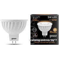 Светодиодная лампочка Gauss GU5.3 5 Вт 3000 K 201505105