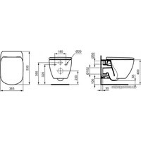 Унитаз подвесной Ideal Standard Tesi T0079V1 (без сиденья)