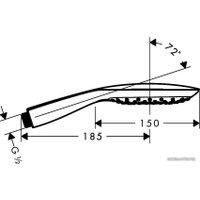 Душевая лейка Hansgrohe Raindance Select E 150 3jet [26550000]