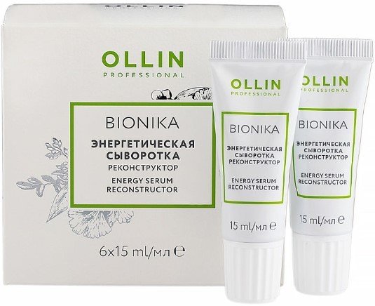 

Сыворотка Ollin Professional BioNika Реконструктор энергетическая 6x15 мл
