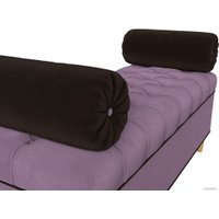 Банкетка Лига диванов Глория 113681 (микровельвет сиреневый/коричневый/коричневый)