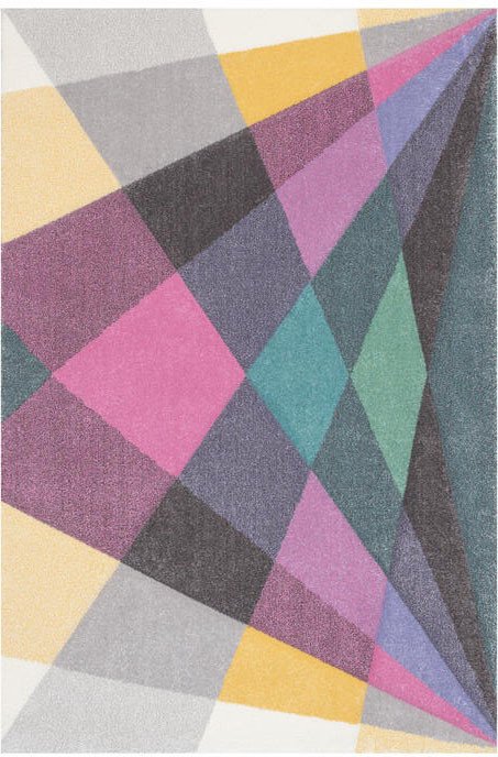 Ковер для жилой комнаты Sintelon Pastel 30SKS 120x170 (желтый/розовый/серый/зеленый)