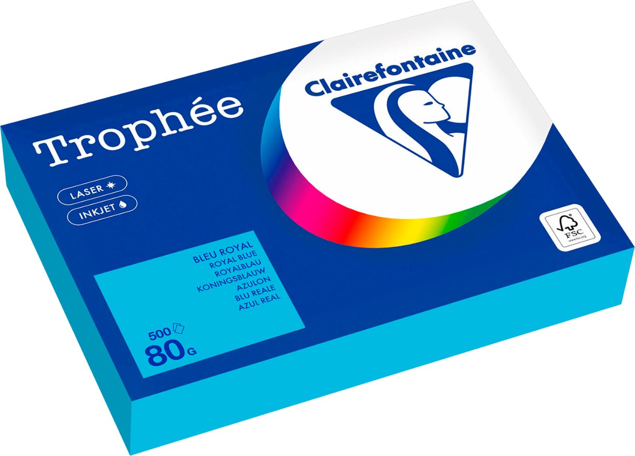

Офисная бумага Clairefontaine А4 80г/м2 1976PC (500л, королевский синий)