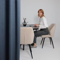 Кухонный стол Мамадома Leonel-130 раздвижной 130-165х85 (stone black st cer/черный)