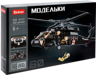 Конструктор Sluban Модельки. Вертолет спецназа M38-B1012 9590285 (692эл)
