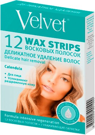 Velvet Для лица деликатное удаление волос 12 шт