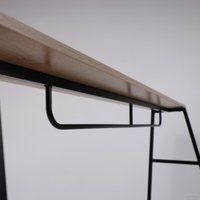 Стол AksHome Vector (светлый дуб/черный металл)