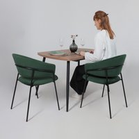 Стул с подлокотниками Алвест AV 433 (изумрудный бархат H-30/черный)