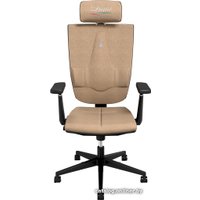 Офисное кресло Kulik System Space (азур, с подголовником, с подлокотником, карамельный)