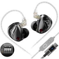 Наушники KZ Acoustics Duonic Bass Improved Version With Switches USB Type-C (с микрофоном, серебристый)