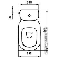 Унитаз напольный Ideal Standard Tesi [T008201] (без бачка, без сиденья)
