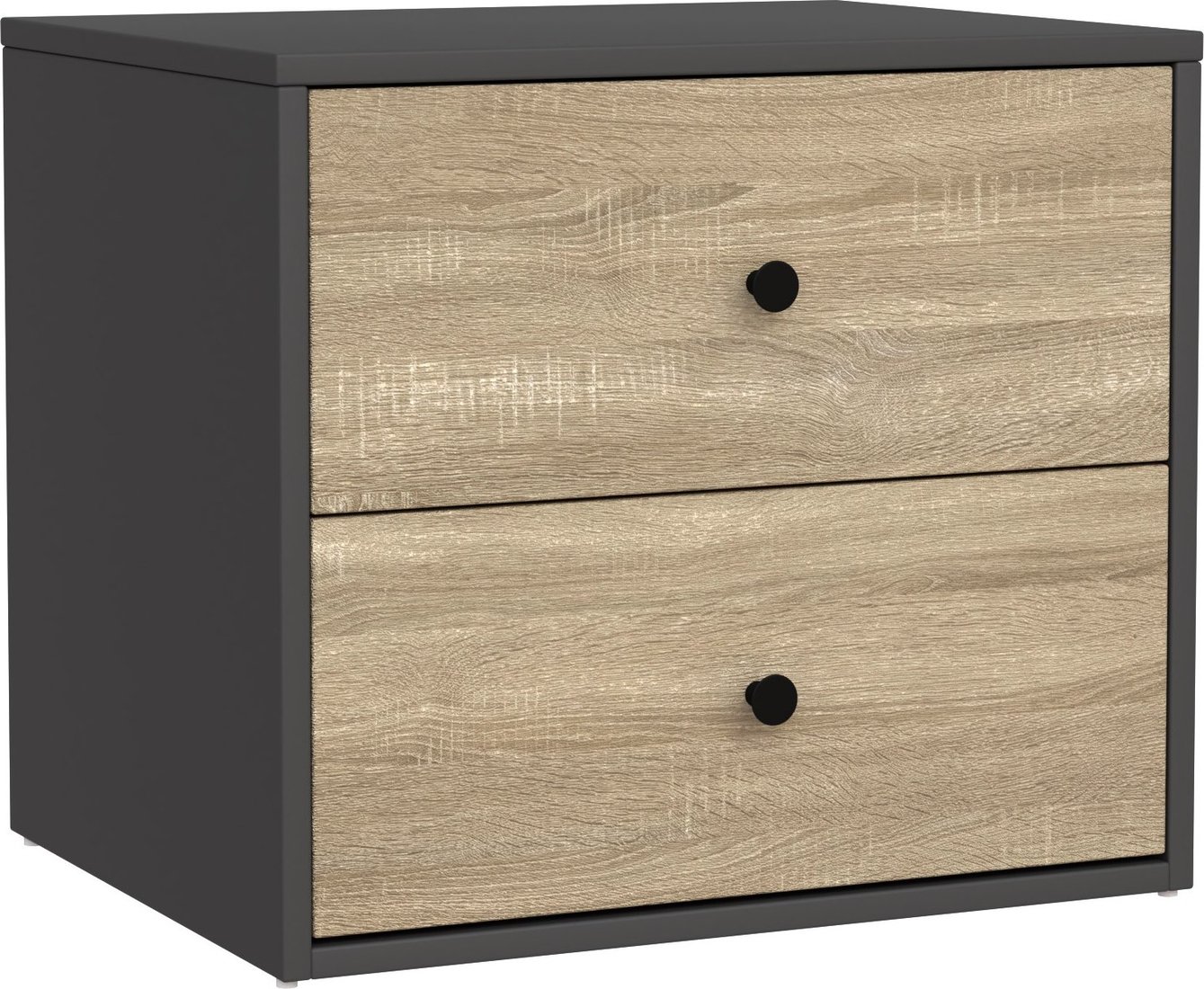 

Комод Mio Tesoro Мини 2 ящика 2.07.03.050.12 (черный/сонома)