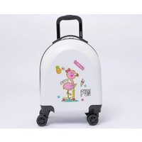 Чемодан-спиннер Ecotope Фламинго 324-Z-2-16-WHT (белый)