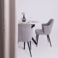 Кухонный стол Lepremo AV 1106 МДФ раздвижной D1000-1350x750 (Азул Оникс/черный)