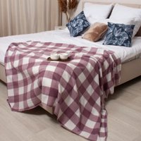 Плед Casa Conforte London 170x200 6155405 (клетка розовая)