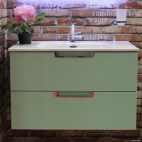  BelBagno Тумба под умывальник Leticia BB800DDAC/MO (menta opaco)