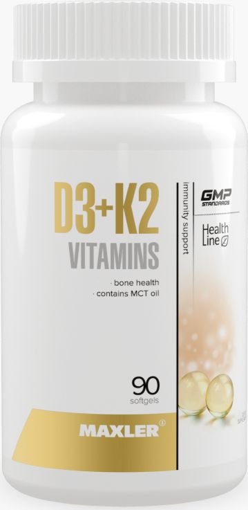

Комплекс Maxler D3+K2 Vitamins (90 капсул)