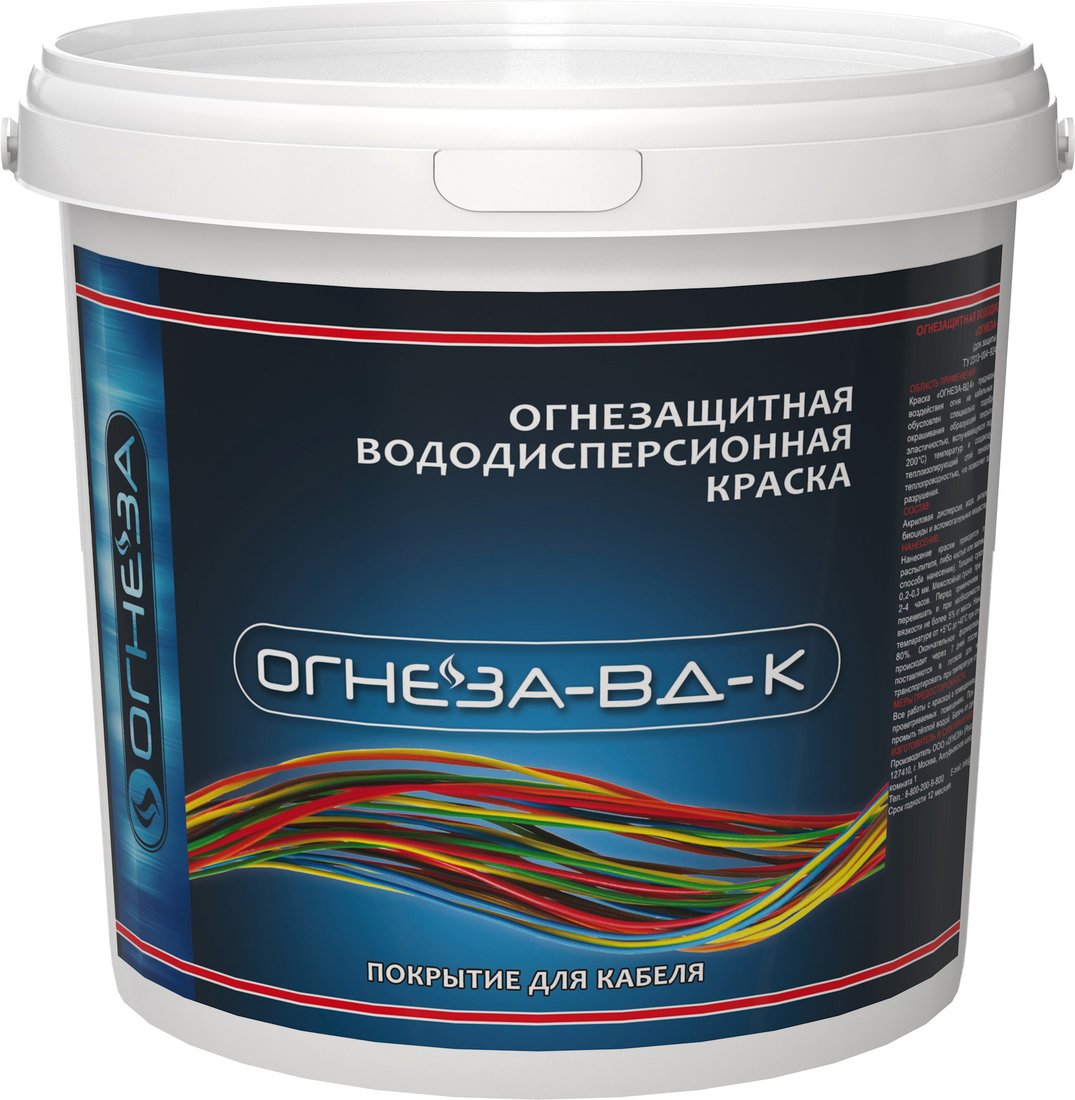 

Краска Огнеза Огнезащитная для кабеля Огнеза-ВД-К 3 кг (белый)