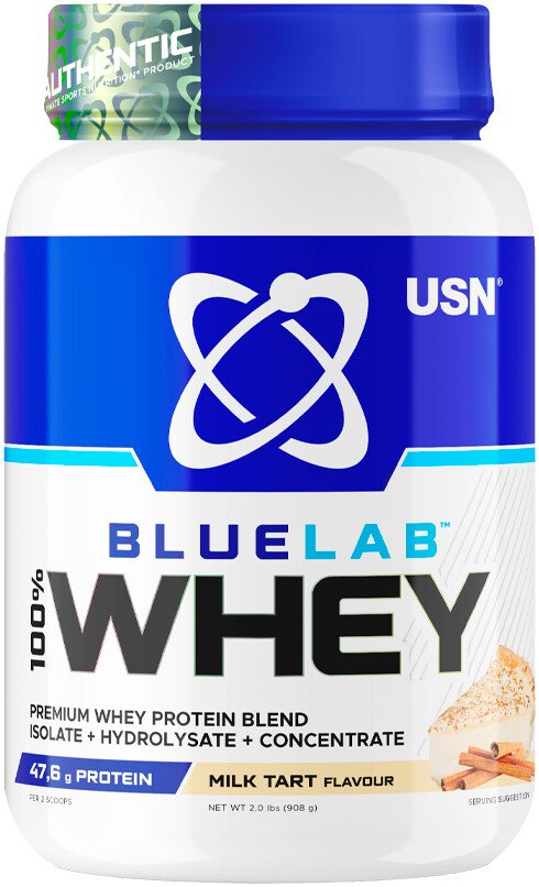 Протеин сывороточный (изолят) USN BlueLab 100% Whey (908г, молочный пирог)